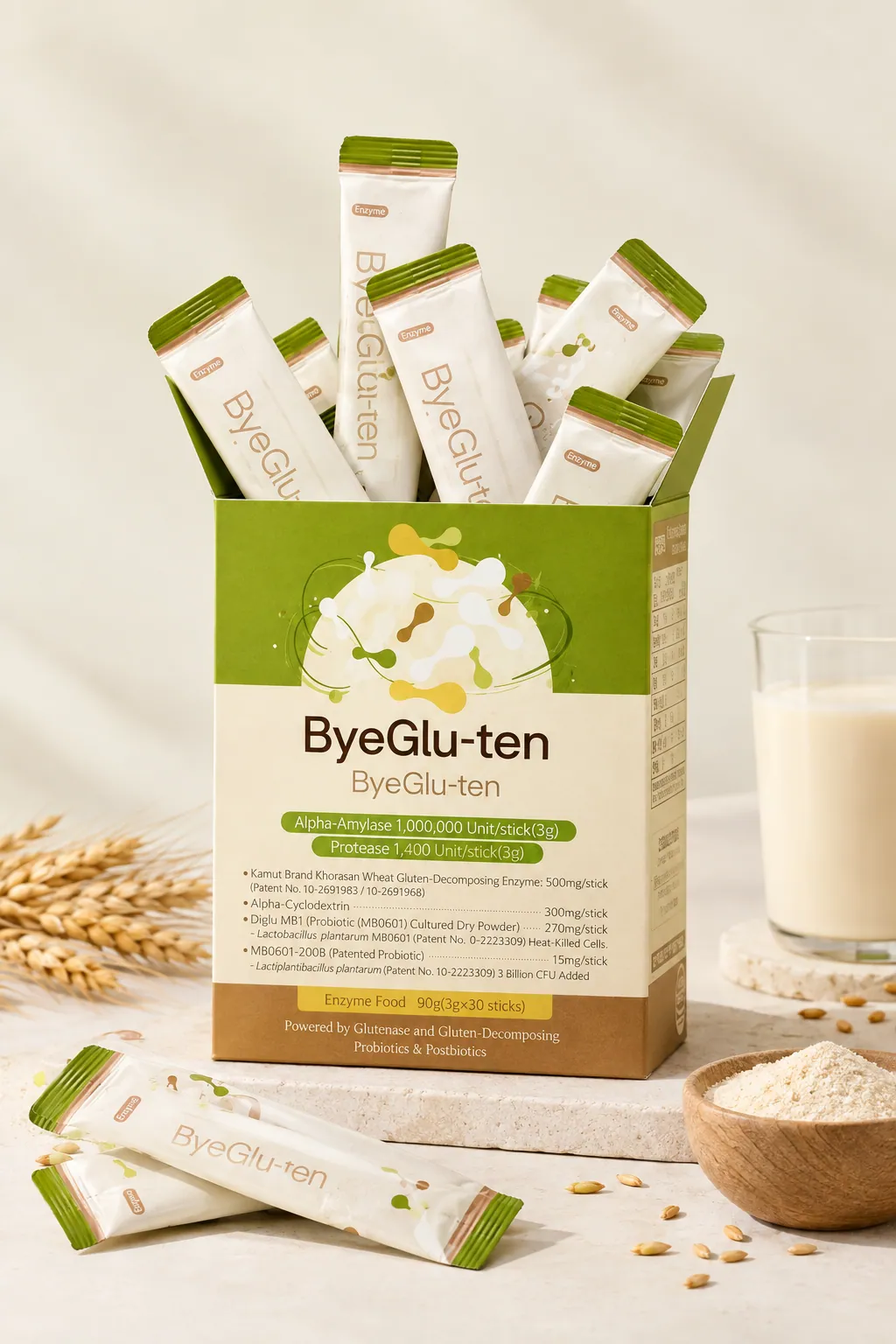 Глютен, Нүүрс ус задлагч ByeGluten -д хүргэлт үнэгүй